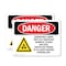 Signmission Radiation & Laser Sign, 7 in H x 10 in W, Plastic, Rectangle OS-2PACK-DS-P-710-L-2210 - alternate 1
